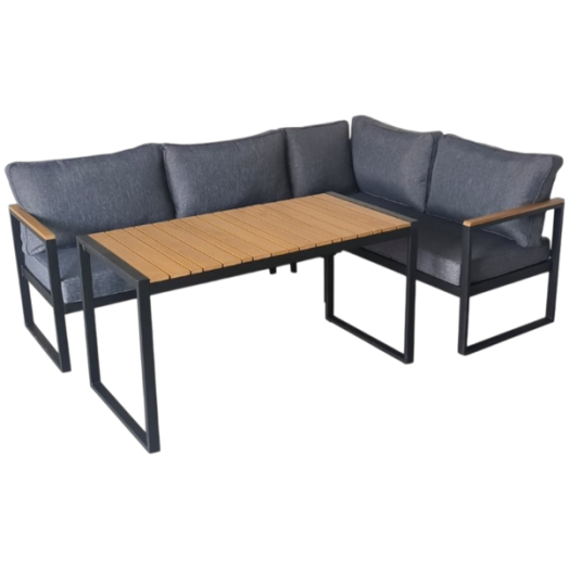 4 személyes fém kerti bútor szett asztallal