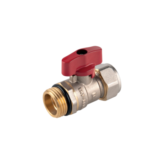 Ferro F-Comfort golyóscsap 1/2" K, piros kar, 16x2mm-es többrétegű csövekhez