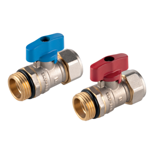Ferro F-Comfort golyóscsap 1/2" K, kék kar, 16x2mm-es többrétegű csövekhez