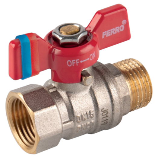 Ferro F-Comfort golyóscsap 1", KB pillangókarral