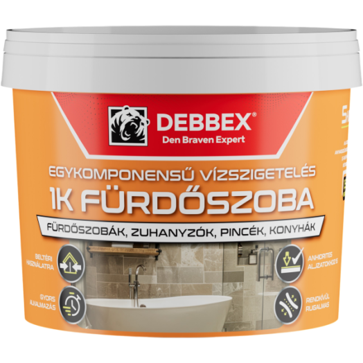 ZWALUW EGYKOMPONENSŰ FÜRDŐSZOBAI VÍZSZIGETELÉS 5 KG