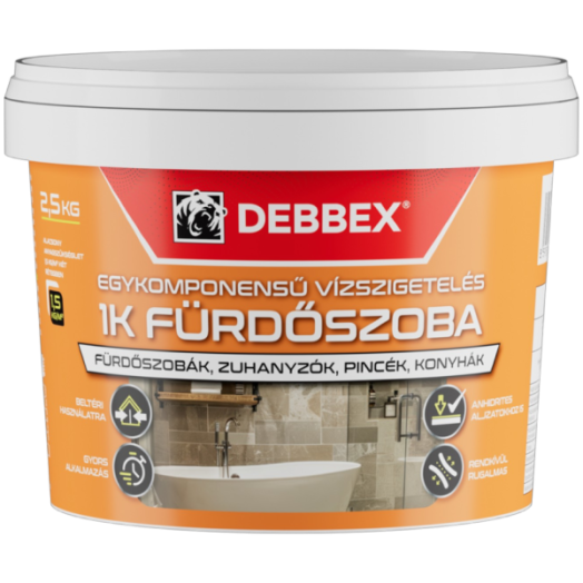 DEN BRAVEN EGYKOMPONENSŰ FÜRDŐSZOBAI VÍZSZIGETELÉS RÉZBARNA 2,5KG RL