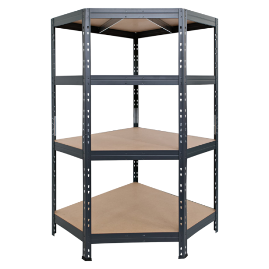 4 polcos 180x90x90x45cm antracit fémpolc