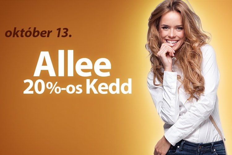 Októberben is 20%-os Allee Kedd!
