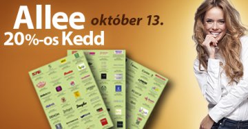 20%-os Allee Kedd október 13-án