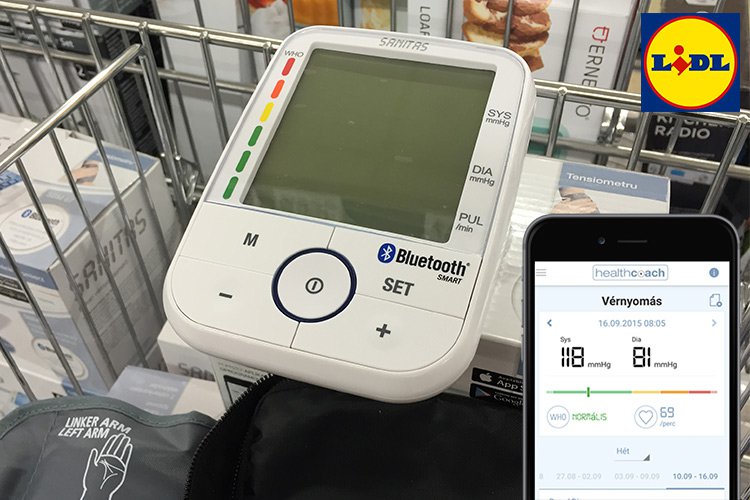 Sanitas SBM 67 Bluetooth-os vérnyomásmérő Lidl-ben