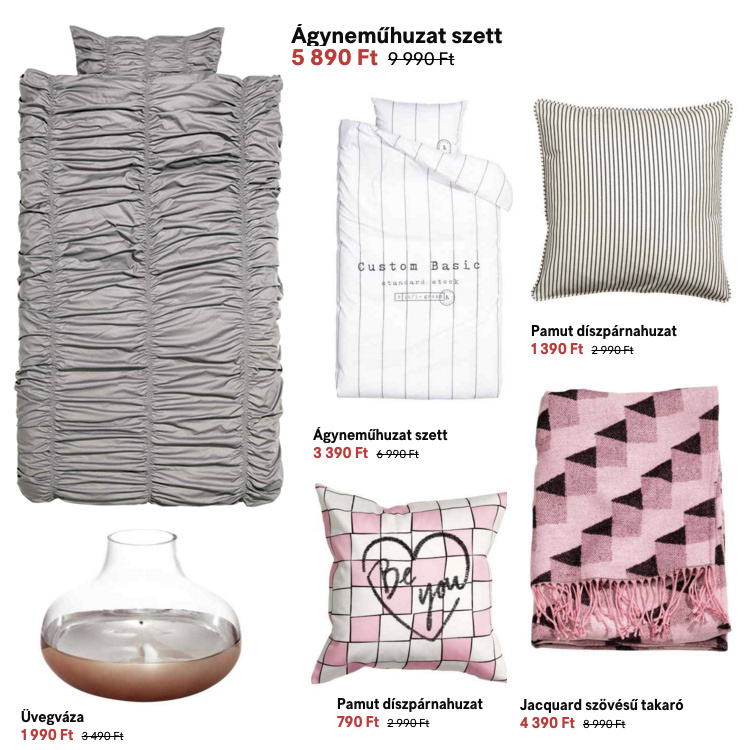 H&M akció, home termékek