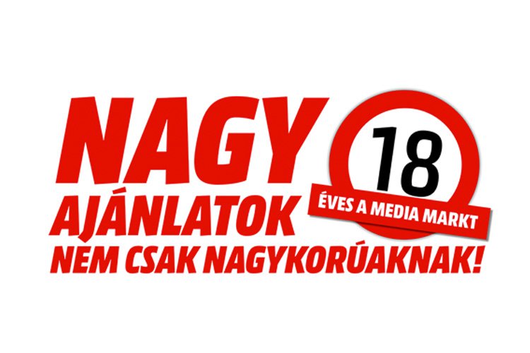 18 éves a Media Markt – nagy ajánlatok nem csak nagykorúaknak