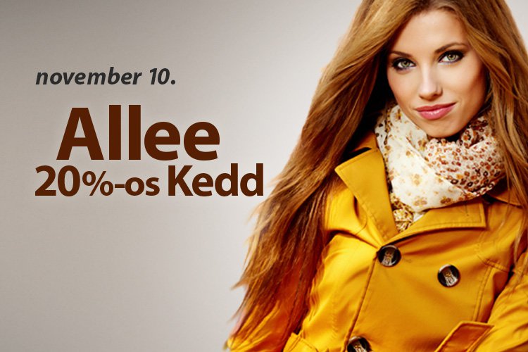 November 10-én vár az Allee Kedd!