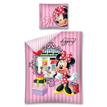 Minnie shopping ágyneműhuzat csíkos