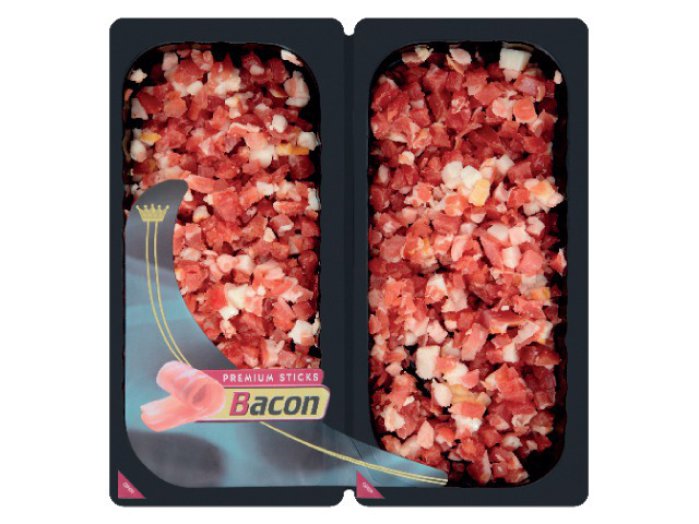 Prémium kockázott bacon