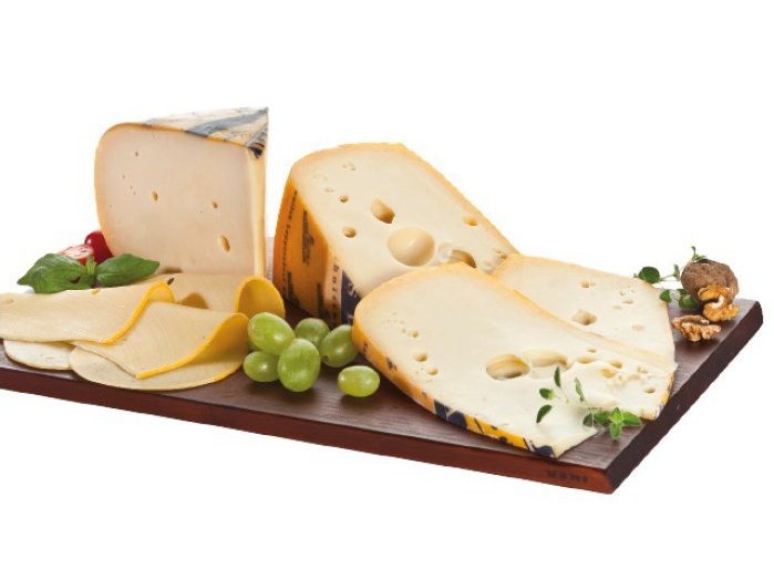 Maasdamer nagylyukú vagy viaszos Gouda sajt