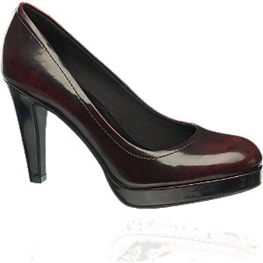 Bordó platform körömcipő