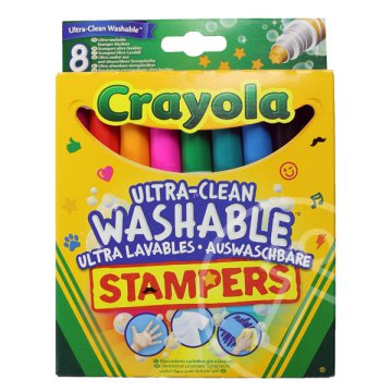 Crayola: kimosható filctoll nyomda - 8 darabos