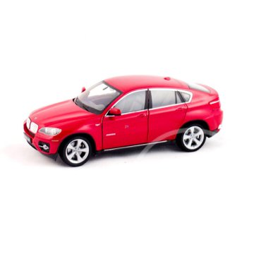 Welly: BMW X6 autómodell - piros 1:24