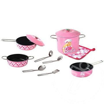 Barbie fém konyhai edény szett 11 részes - Faro Toys