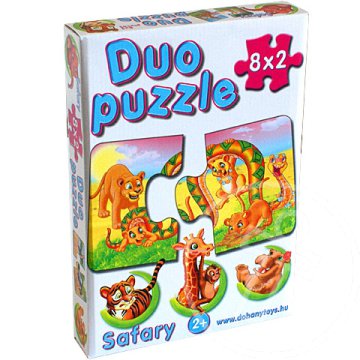 DUO Puzzle Szafari állatokkal - D-Toys