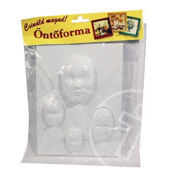 Gipsz öntőforma - arcok