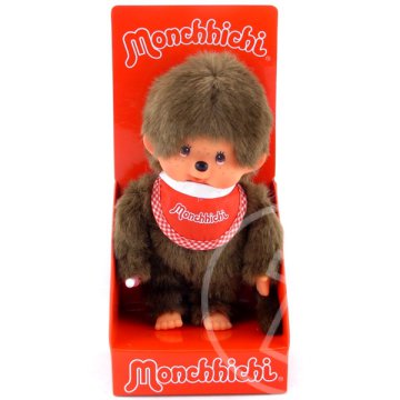 Monchhichi - fiú figura kis piros előkével - 20 cm