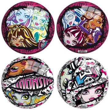 Monster High csillámló gumilabda 23cm