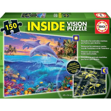 Tenger élővilága kívül-belül 150 db-os foszforeszkáló puzzle