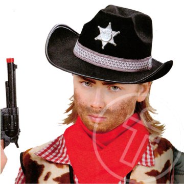 Gyerek Sheriff kalap fekete színben