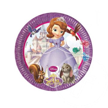 Disney Szófia papír tányér 20cm 8db-os