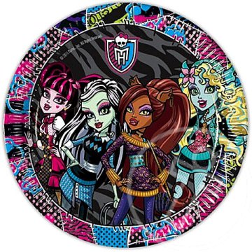 Monster High papírtányér 23cm 10db-os szett
