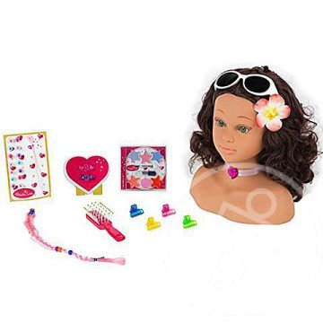 Coralie Hercegnő Hawaii fésülhető és sminkelhető babafej - Klein Toys