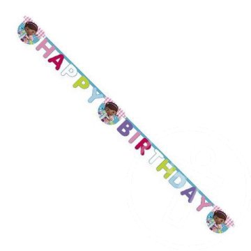 Dr. Plüssi Happy Birthday felirat dekoráció