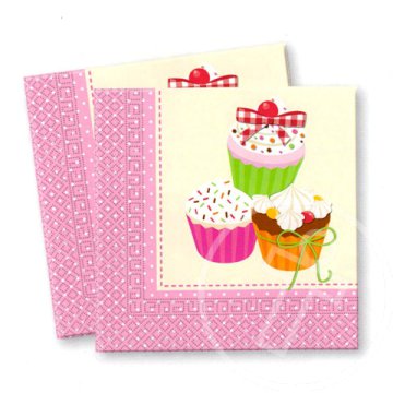 Szalvéta muffin mintával 3 rétegű 20db-os