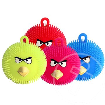Bolyhos Angry Birds világító gumi labda