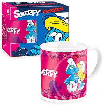 Hupikék Törpikék porcelán bögre