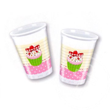 Műanyag pohár muffinos 200ml 10db-os