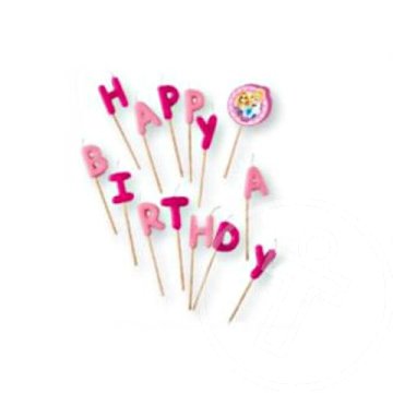 Disney Hercegnők pálcás Happy Birthday betű gyertya