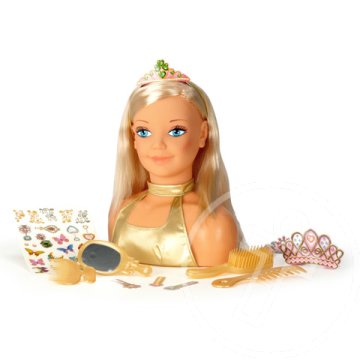 Hercegnő fésülhető babafej 28cm