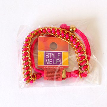 Style ME Up! - Karkötő Pink és arany lánc
