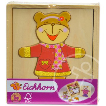 Eichhorn macis fa puzzle - kabátban sállal