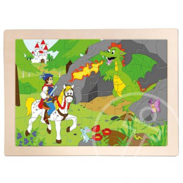 A herceg és a sárkány 24 db-os fa puzzle
