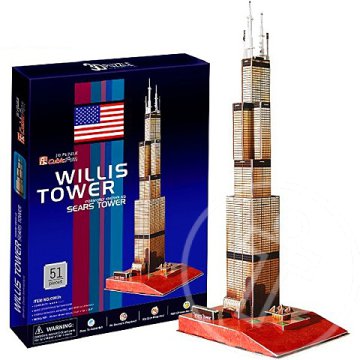 Willis Tower 3D puzzle 51db - CubicFun