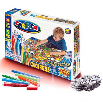 Színezhető Kalózos kétoldalas óriás puzzle 35db - Carioca