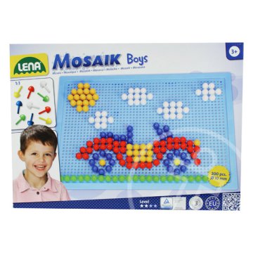 Mozaik készlet - 10 mm-es, 200 darabos, fiús színekben
