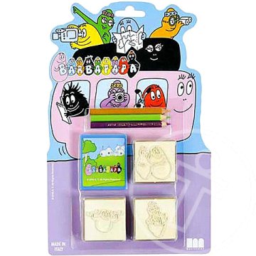 Barbapapa 3db-os nyomdaszett színes ceruzákkal