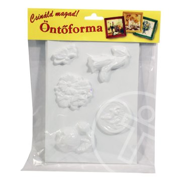 Gipsz öntőforma - virágok