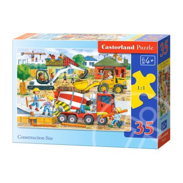 Építkezés munkagépekkel 35 darabos puzzle