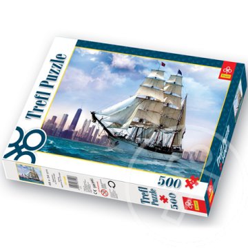 Vitorlás Chicago-i partoknál 500 db-os puzzle -Trefl