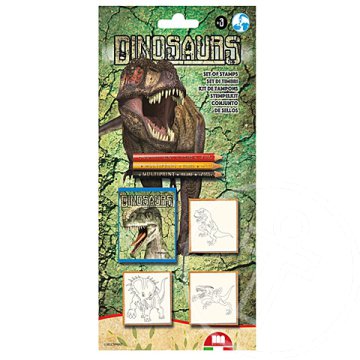Dinoszaurusz 3db-os nyomdaszett ceruzával