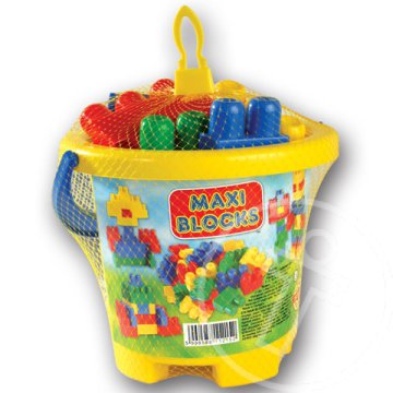 Maxi Blocks vödrös 24 db-os építőkockák - D-Toys