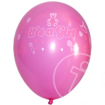 Party lufi "It''s a girl" felirattal 25db 23cm