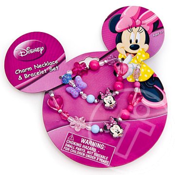 Minnie egér karkötő és nyaklánc medállal